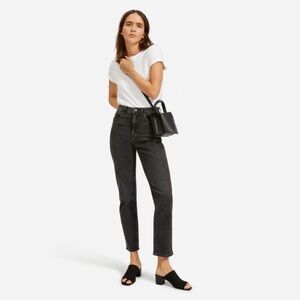 Everlane The Glove Mule in ReKnit Womens Size 7 Knit Fabric Black Block Heel